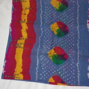 100% COTTON TIE DYED SCARF MADE IN ITALY